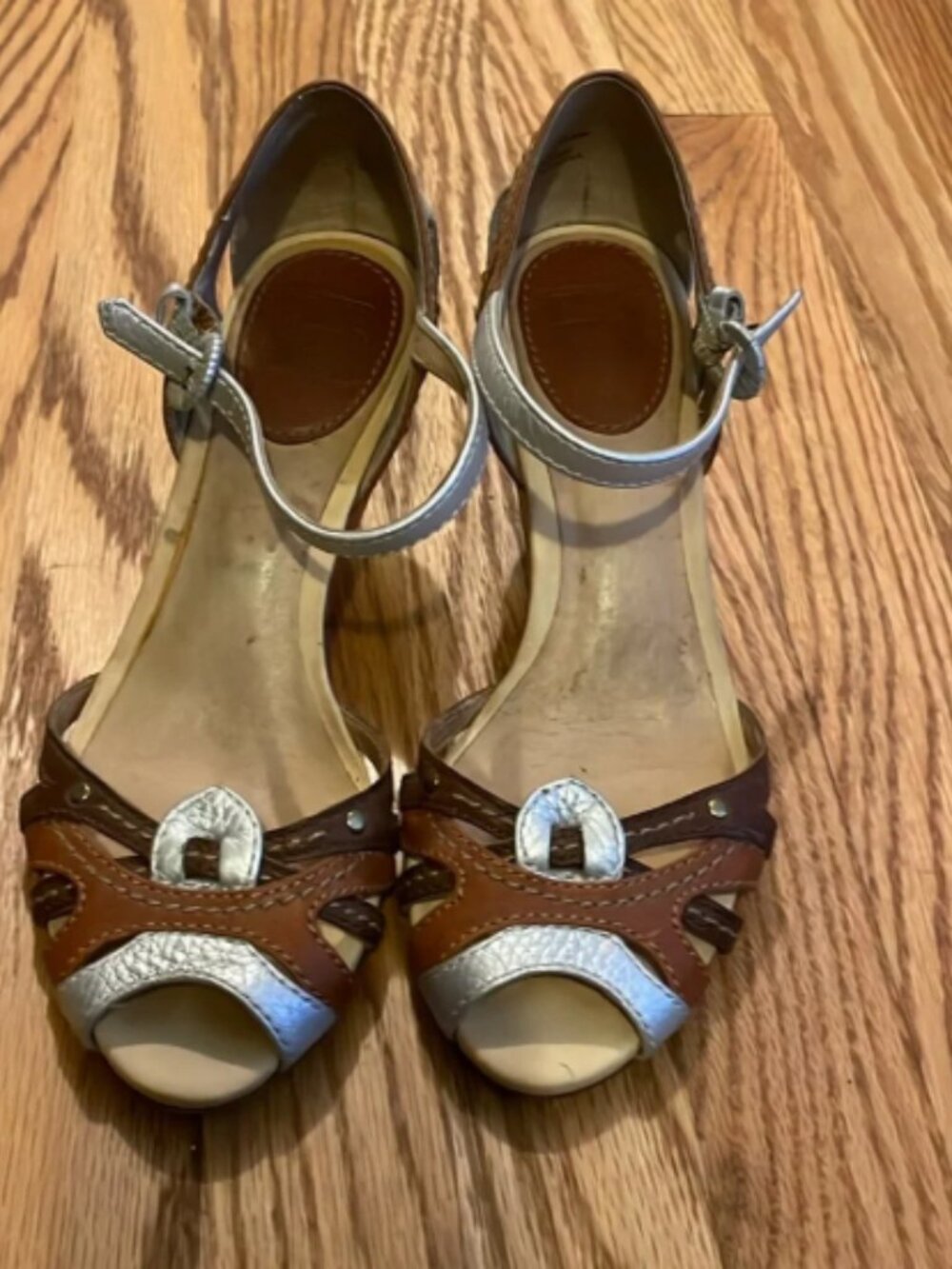 Frye Peep Toe Slingback High Heels Size 8.5